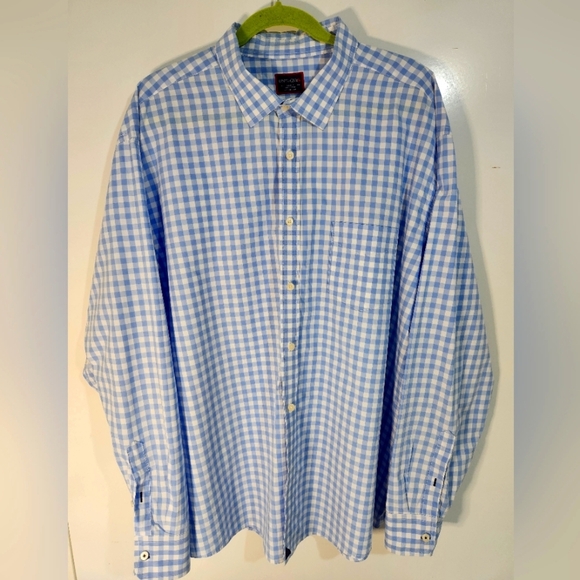 Untuckit Blue Checkered Men's Shirt, Size XXXL - Picture 1 of 7